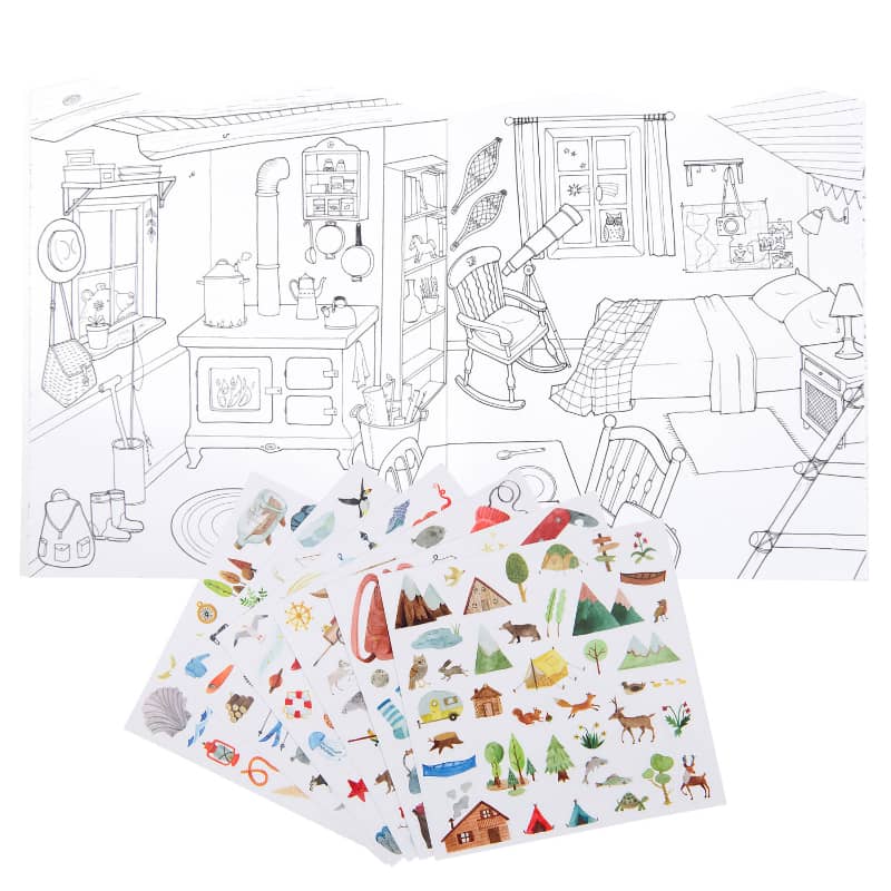 coloring books with stickers