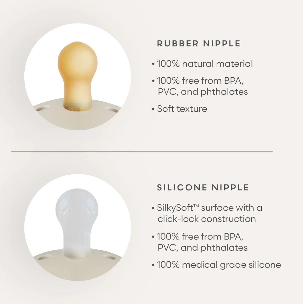 FRIGG natural rubber classic pacifier