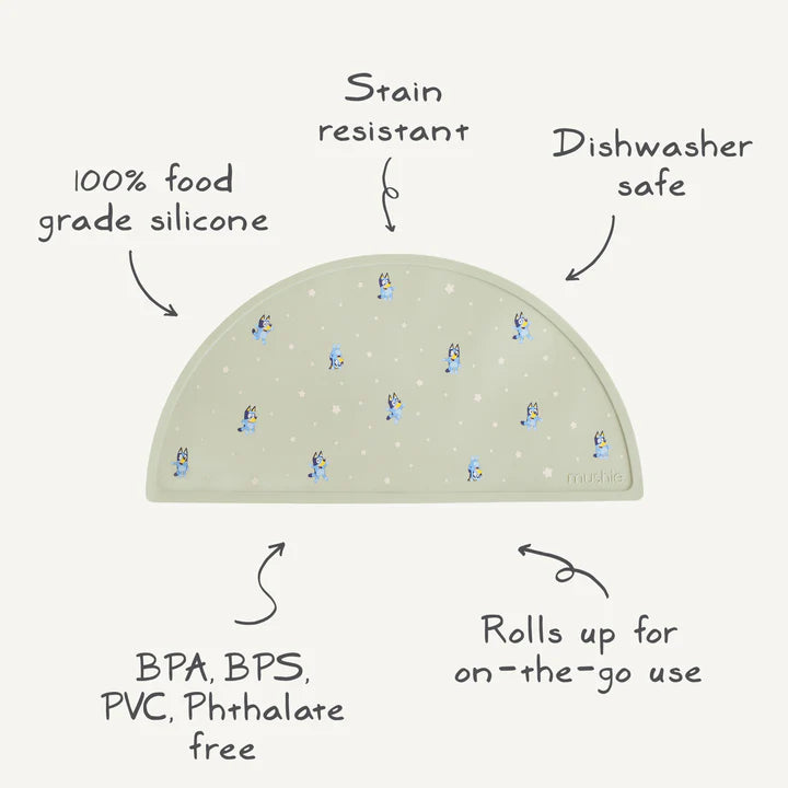 bluey x mushie silicone placemat