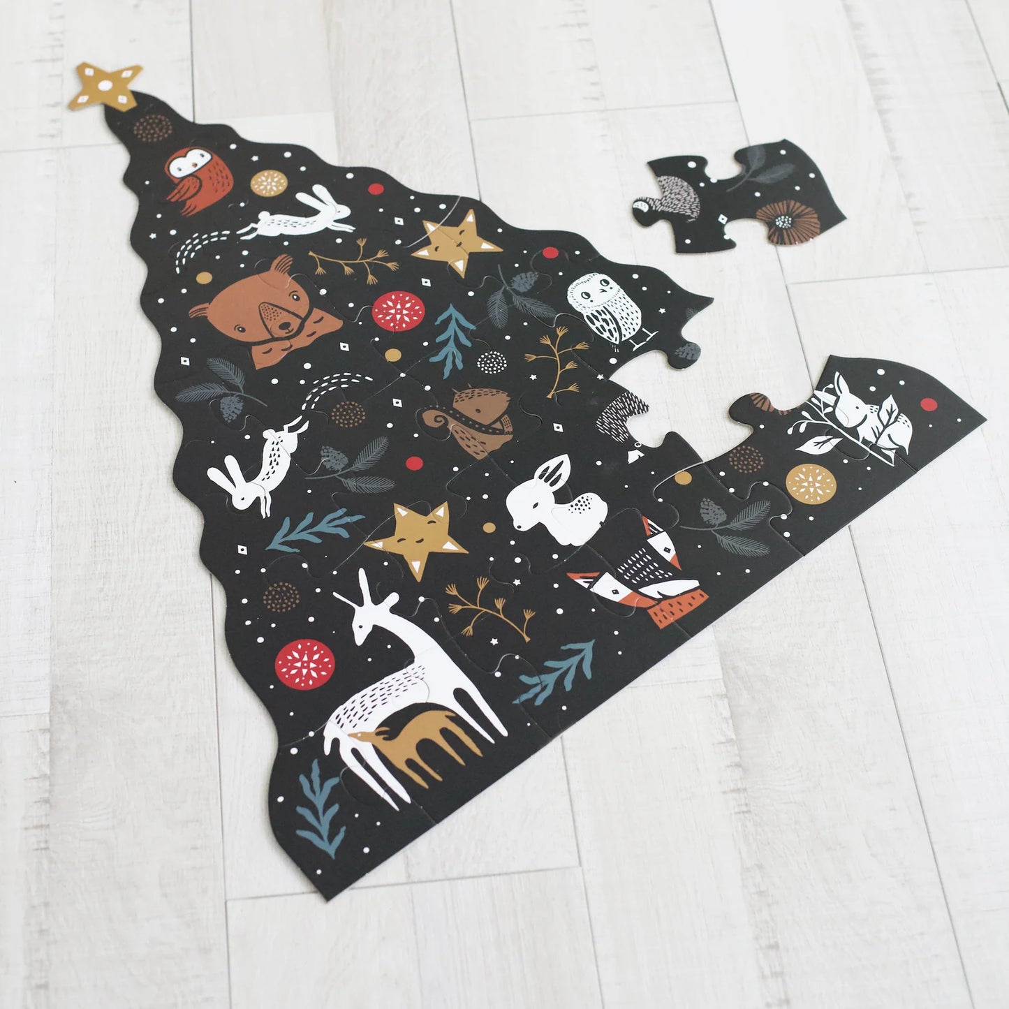 christmas tree floor puzzle