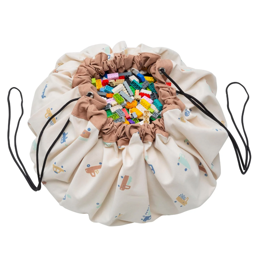 patterned toy storage bag