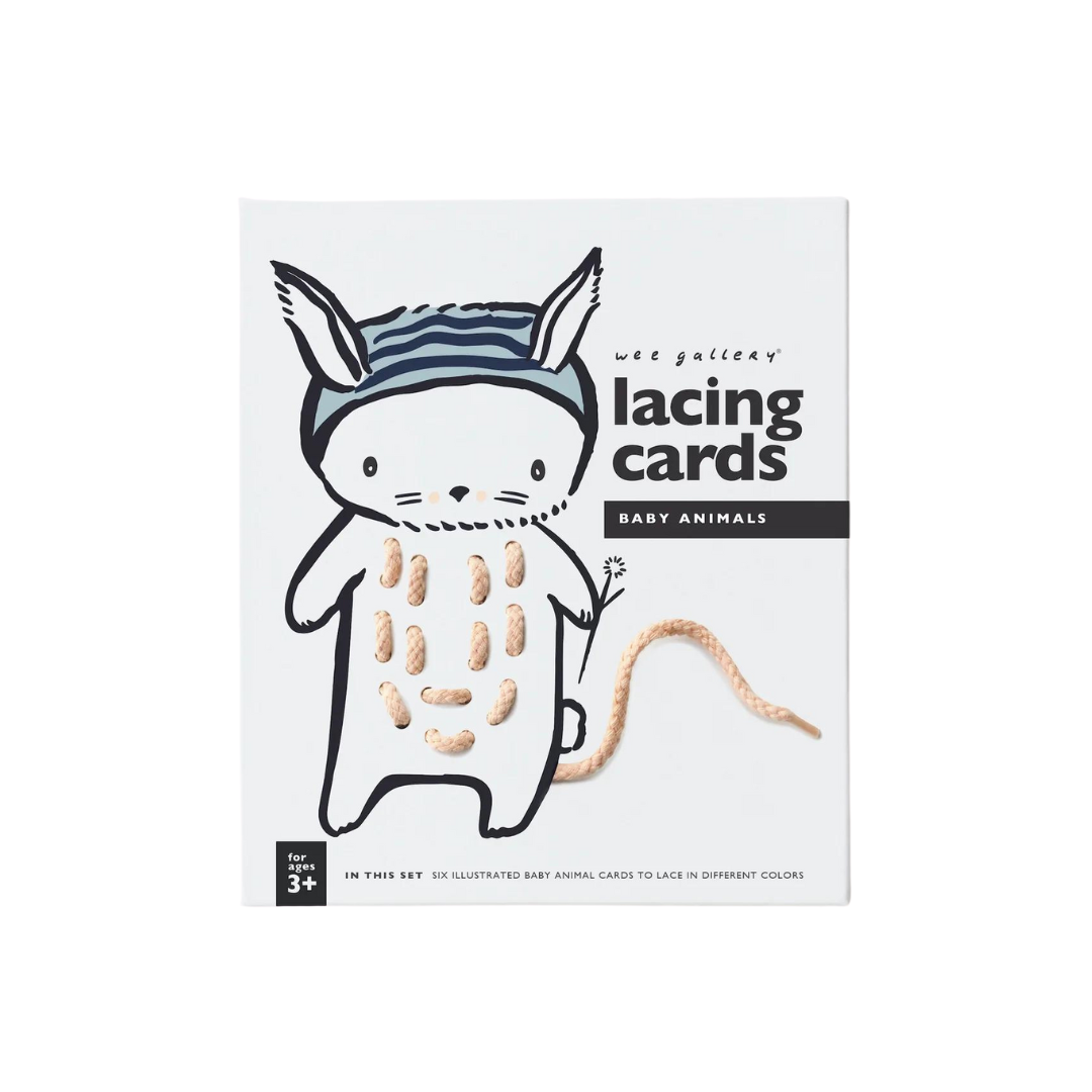 lacing cards- baby animals