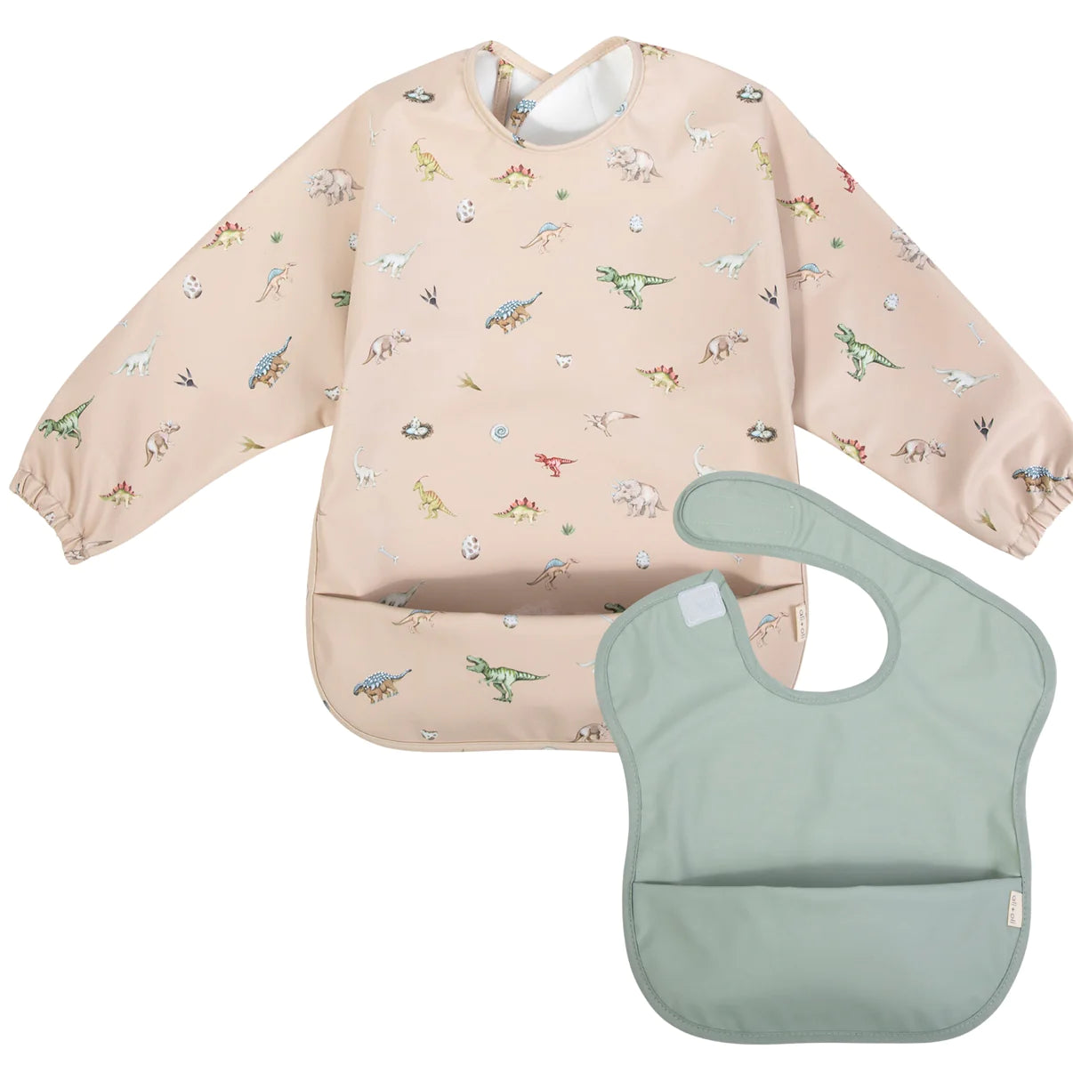long & short sleeve smock bib (2 pack)