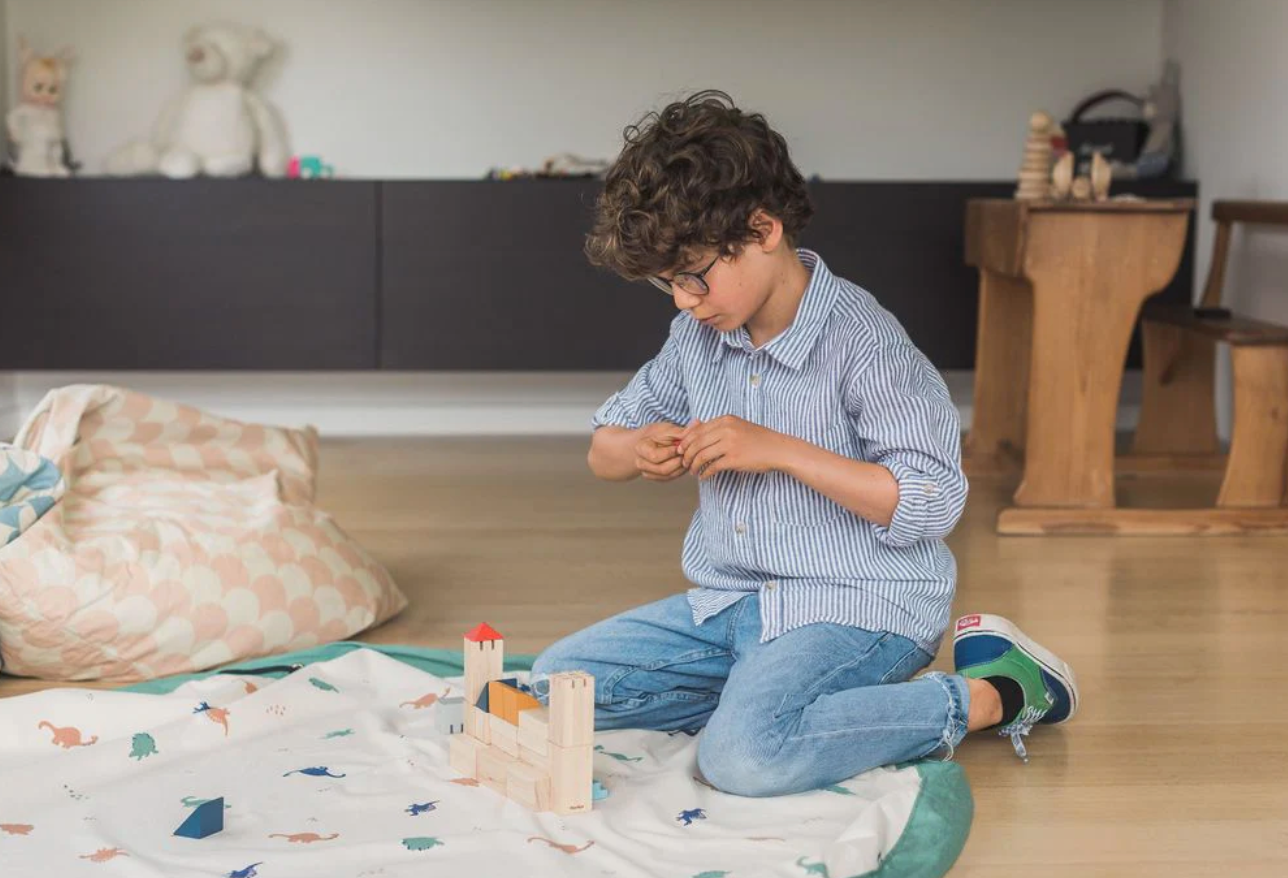 patterned toy storage bag