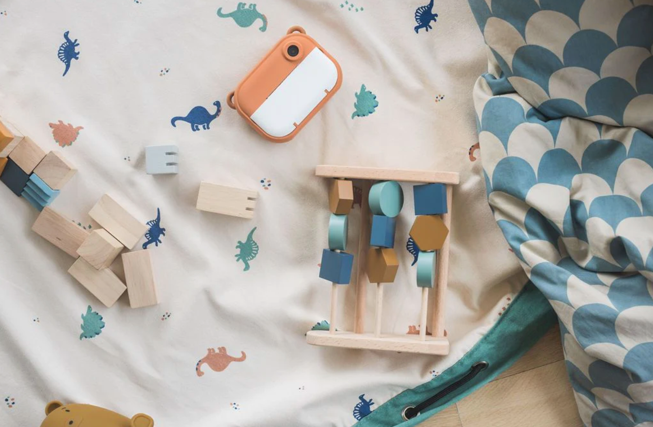patterned toy storage bag