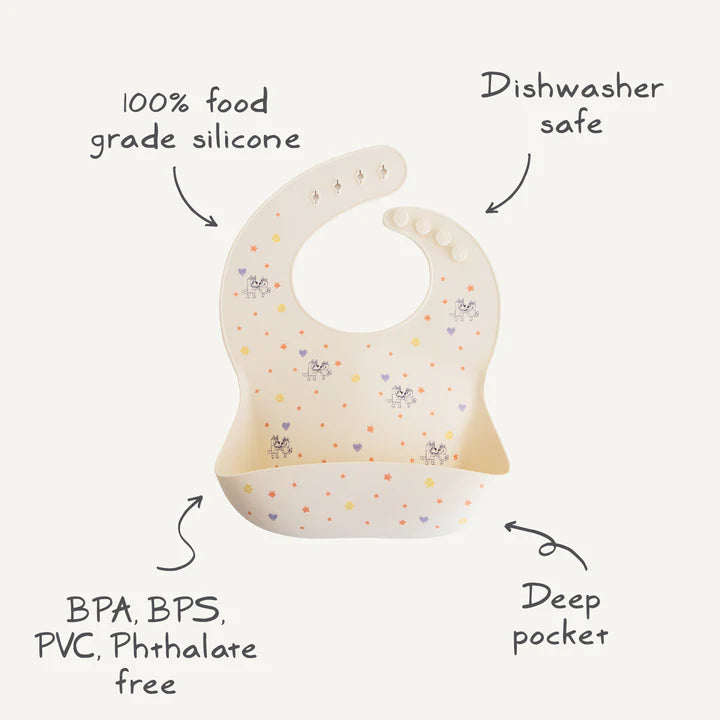 bluey x mushie silicone bib
