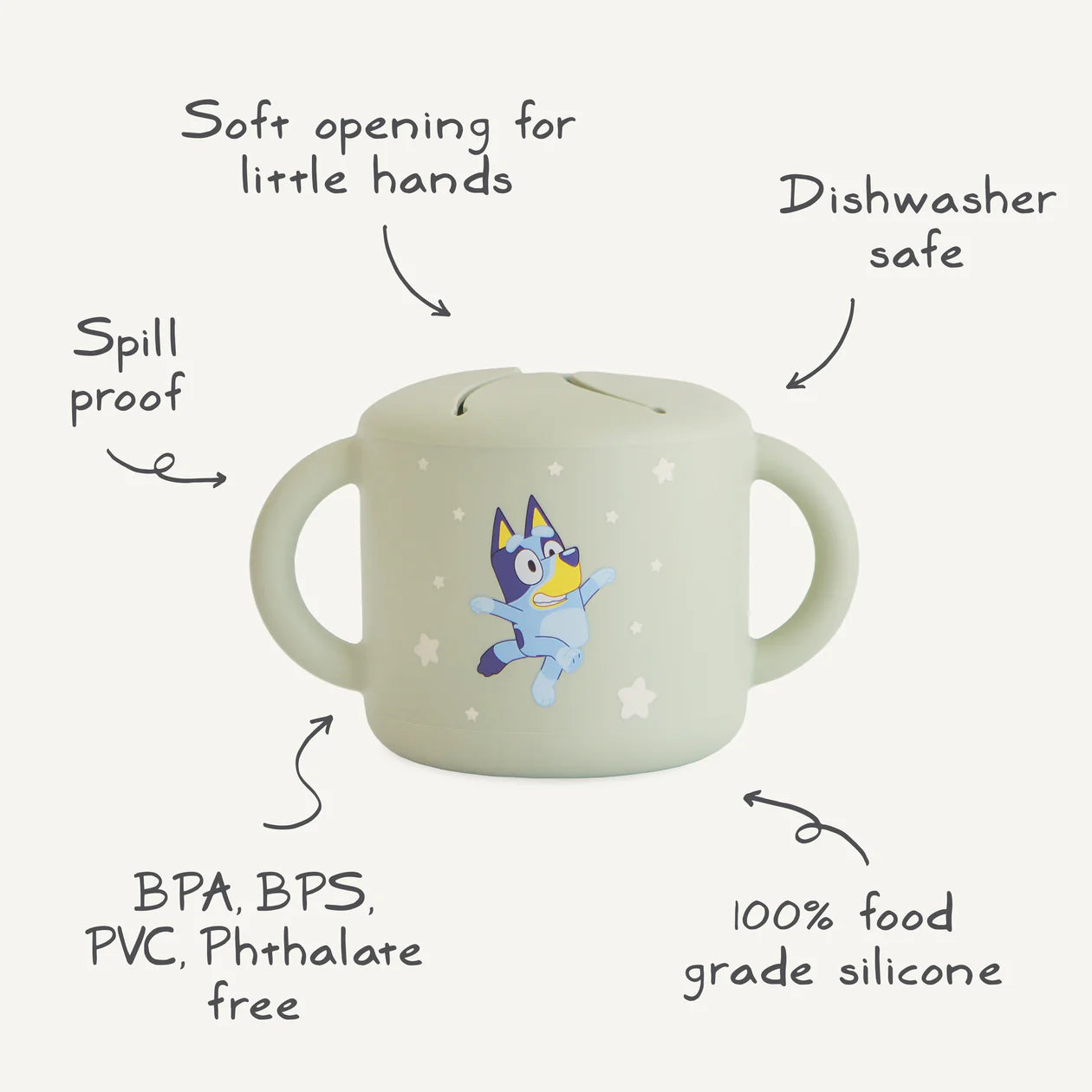 bluey x mushie snack cup