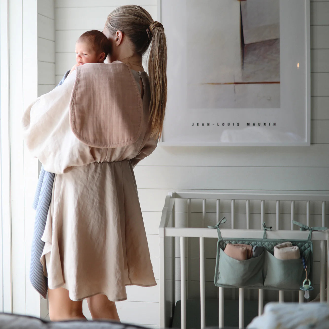 organic cotton muslin burp cloth, 2 pack