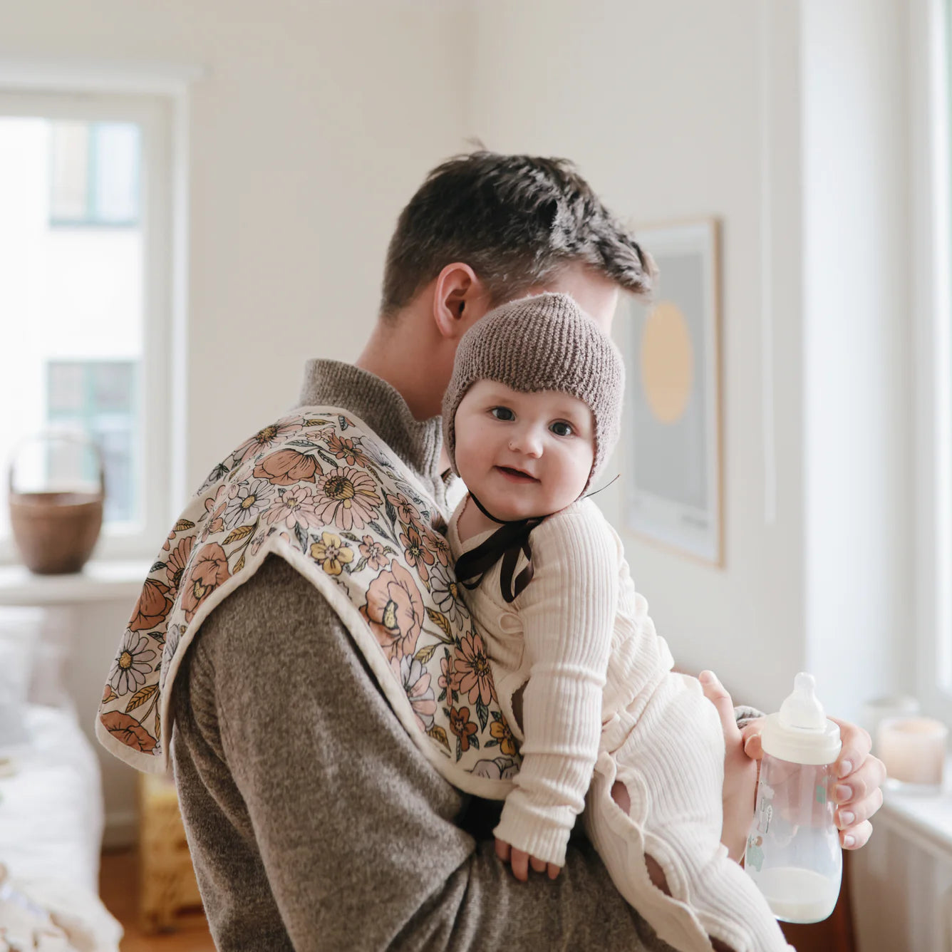 organic cotton muslin burp cloth, 2 pack