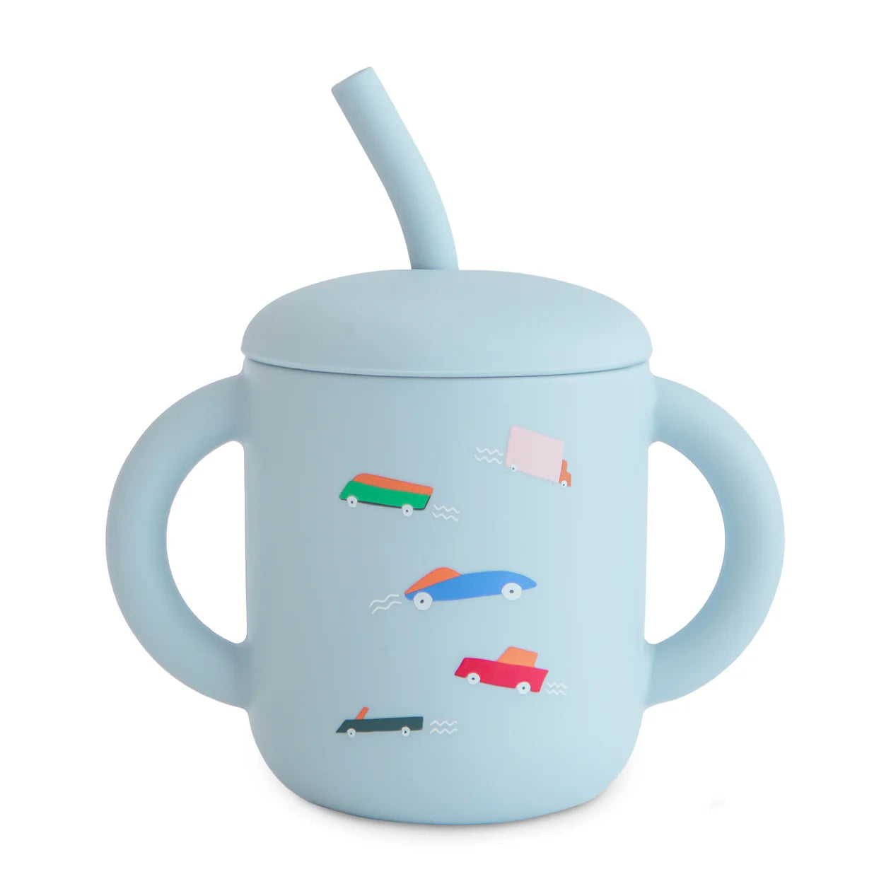 silicone training cup + straw