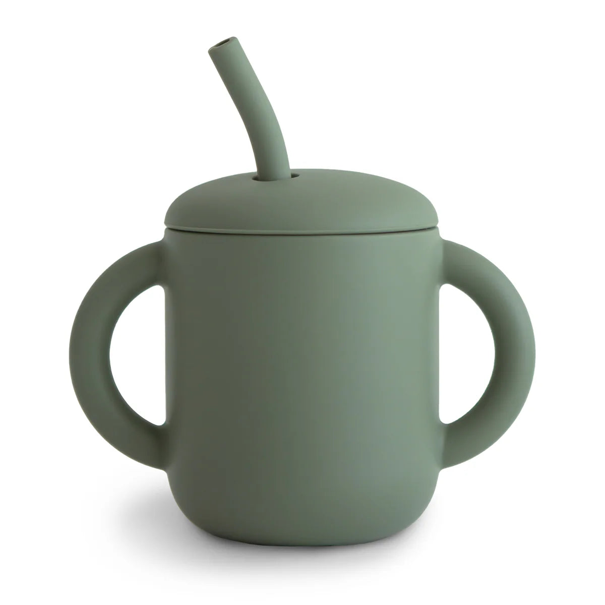 silicone training cup + straw