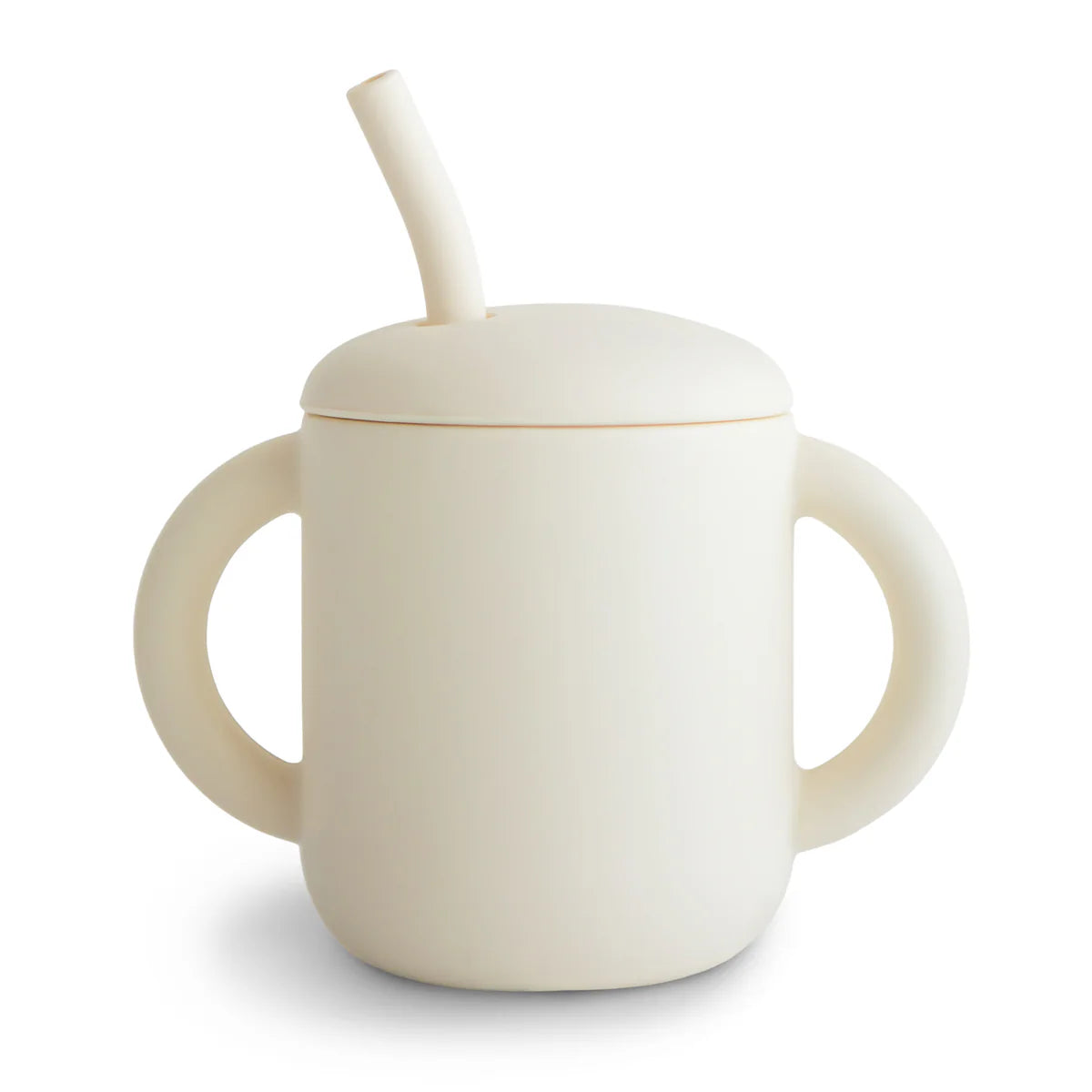 silicone training cup + straw