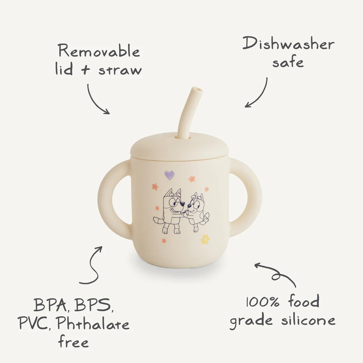 bluey x mushie training cup + straw