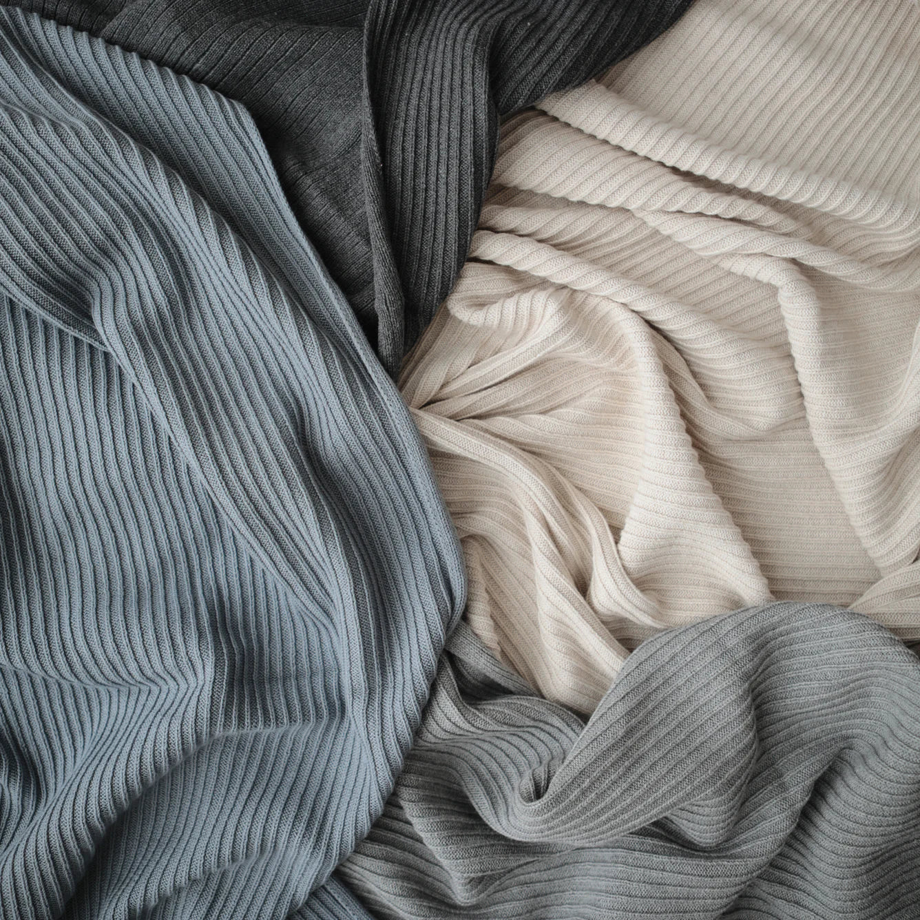 knitted ribbed baby blanket