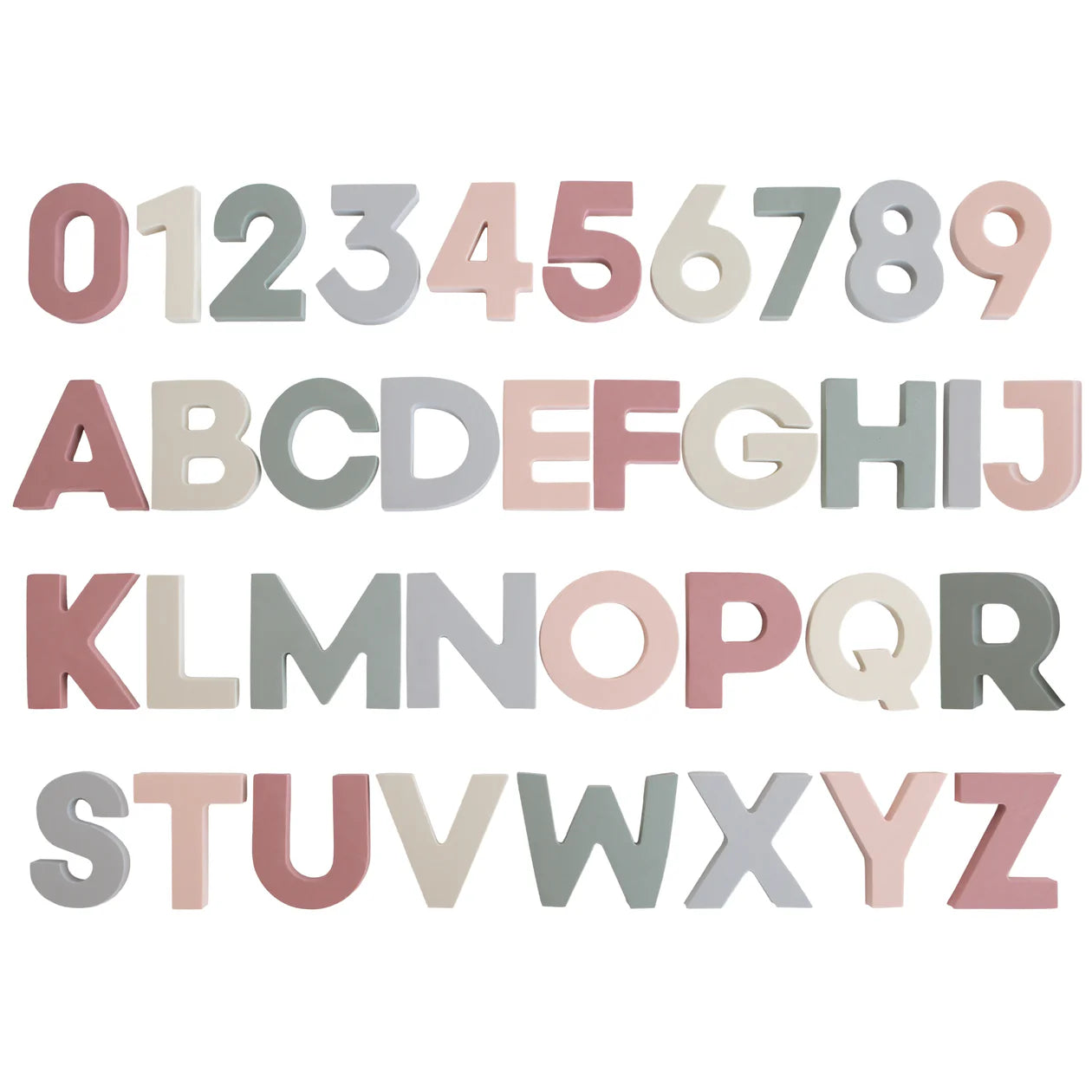 letters and numbers bath play set
