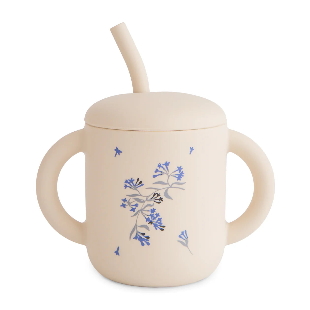 silicone training cup + straw