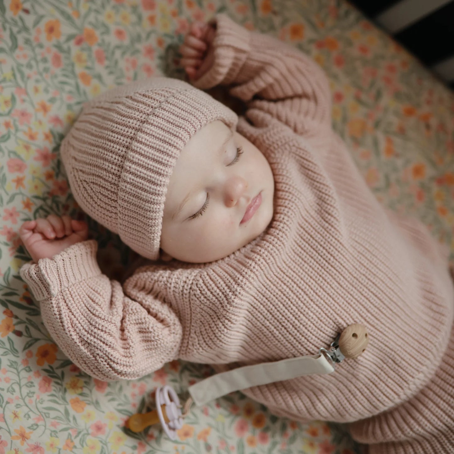 linen pacifier clip 2-pack