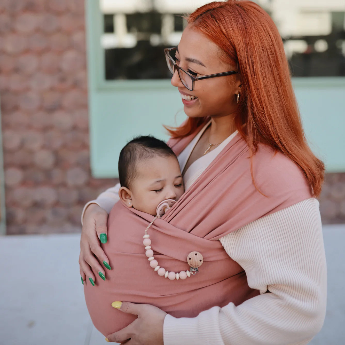 silicone pacifier clip | luna