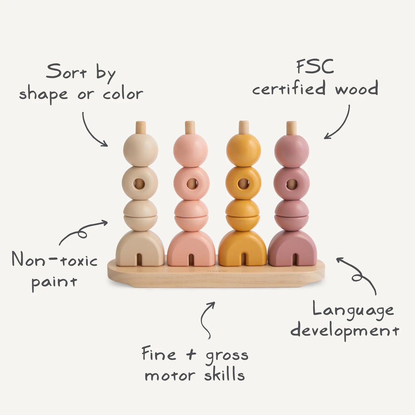 wooden multi shape stacker