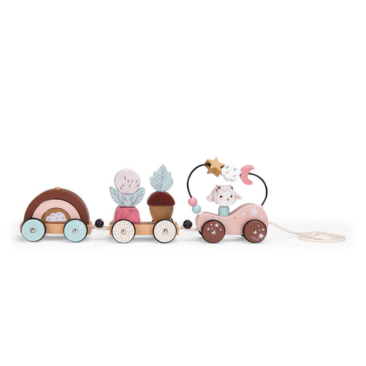 pull along activity train "after the rain" collection