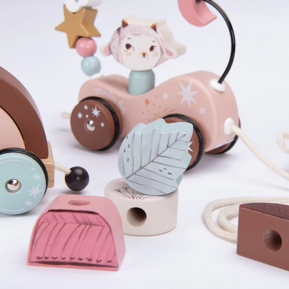 pull along activity train "after the rain" collection