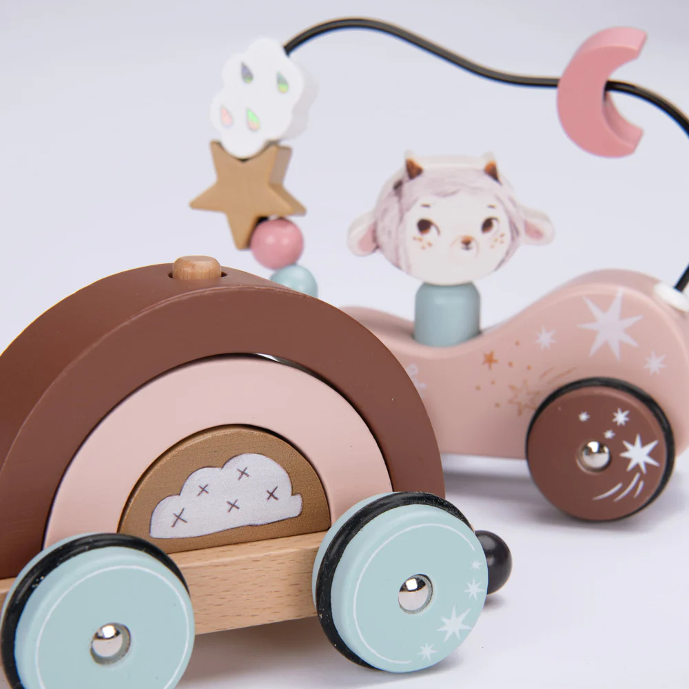 pull along activity train "after the rain" collection