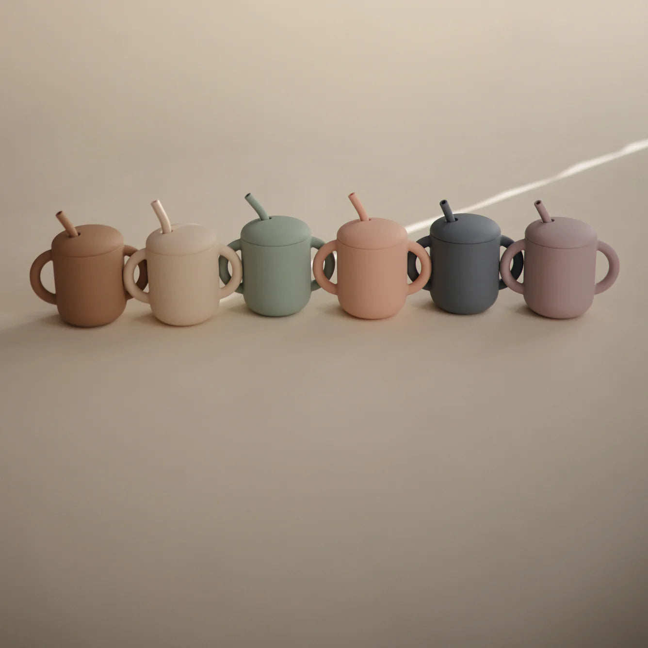 silicone training cup + straw