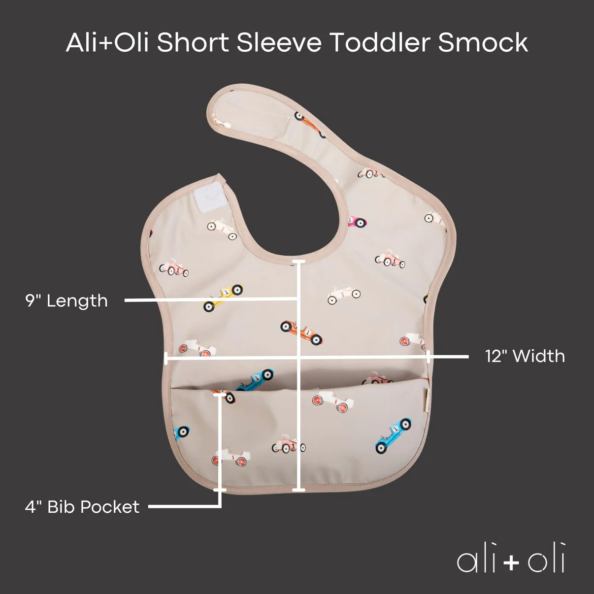 short sleeve smock bib (2 pack)