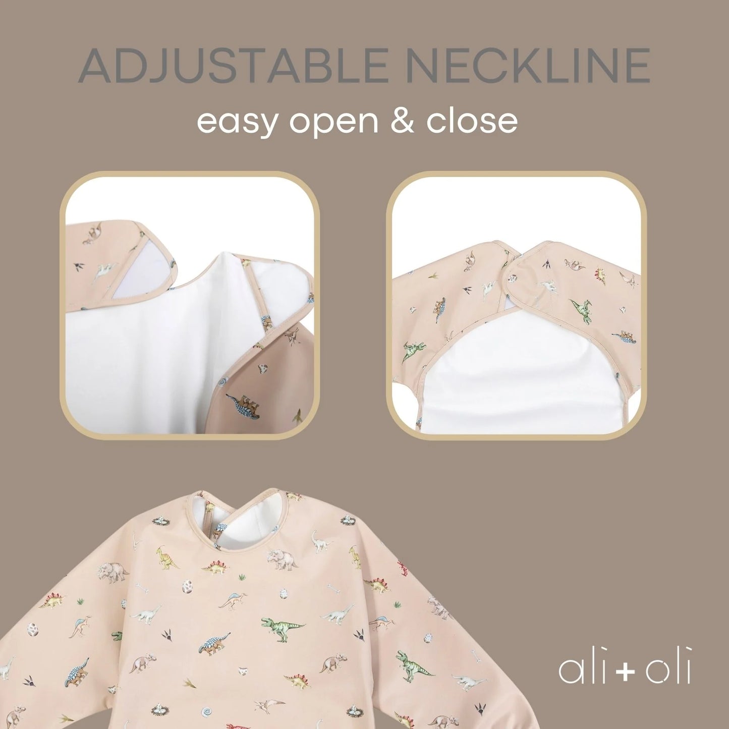 long & short sleeve smock bib (2 pack)