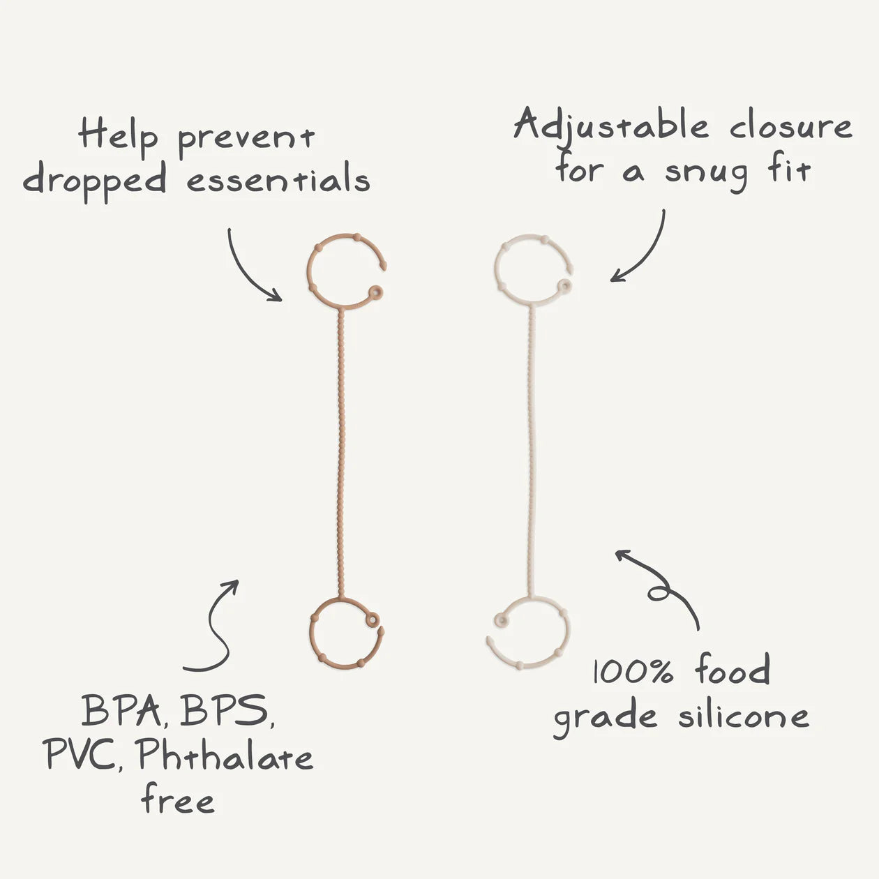 adjustable silicone strap 2-pack