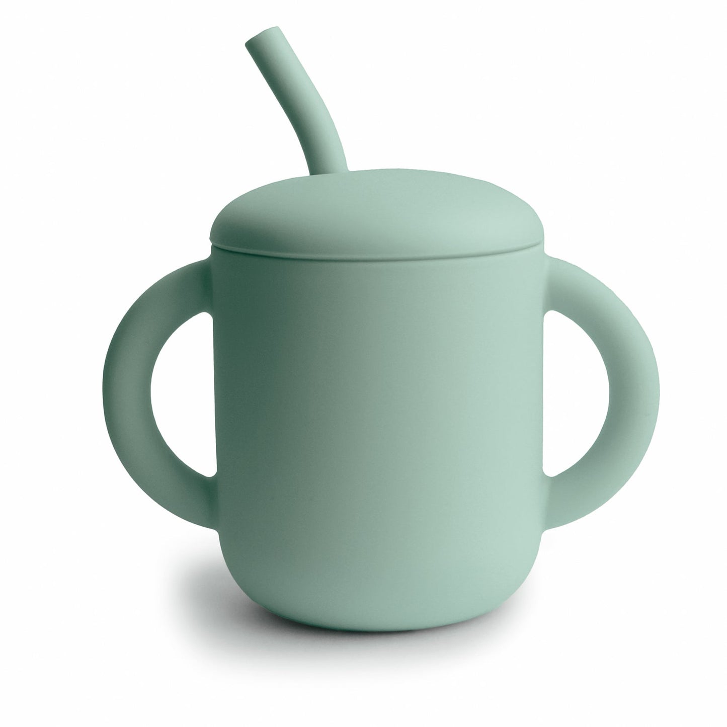 silicone training cup + straw