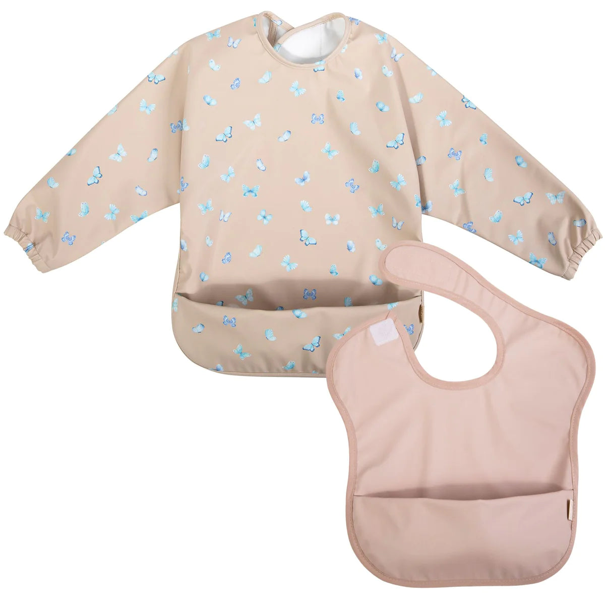 long & short sleeve smock bib (2 pack)
